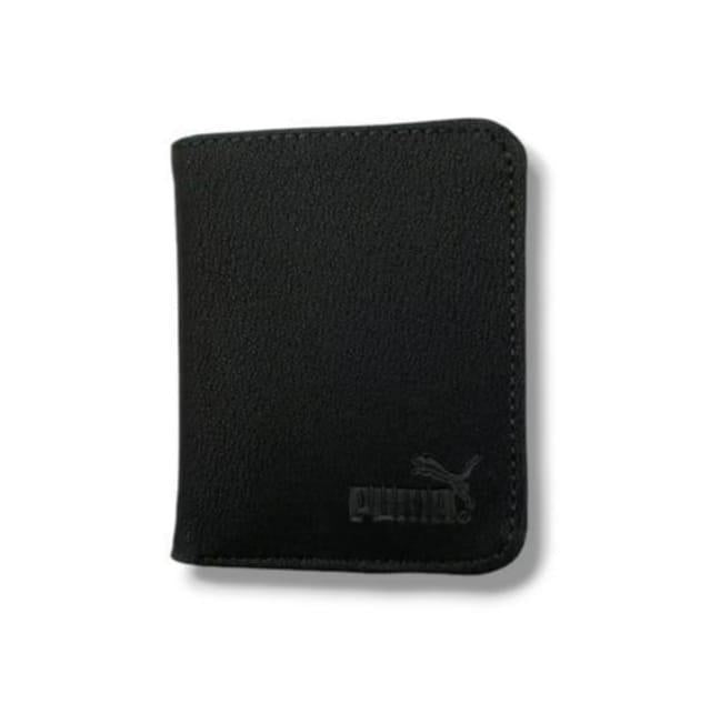 Black leather wallet for men