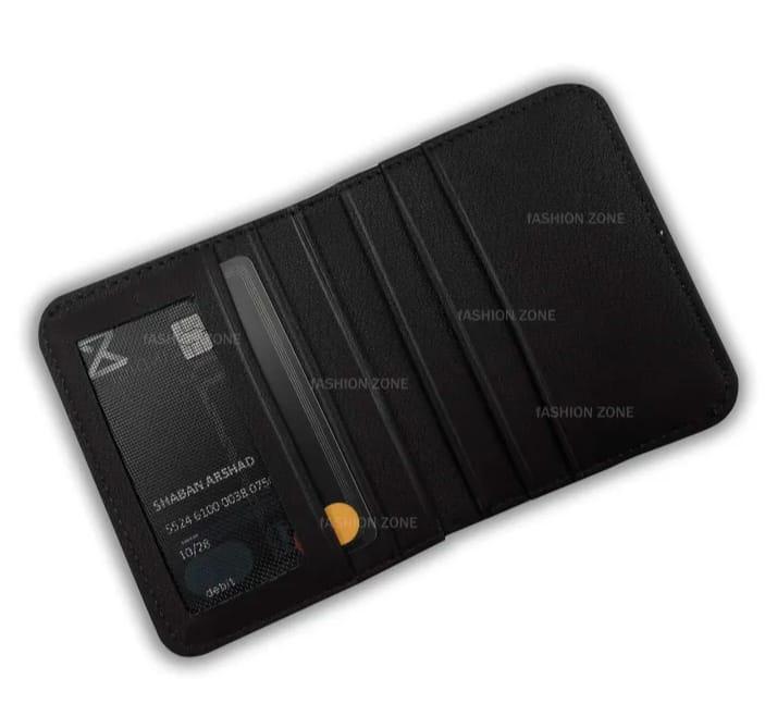 Black leather wallet for men