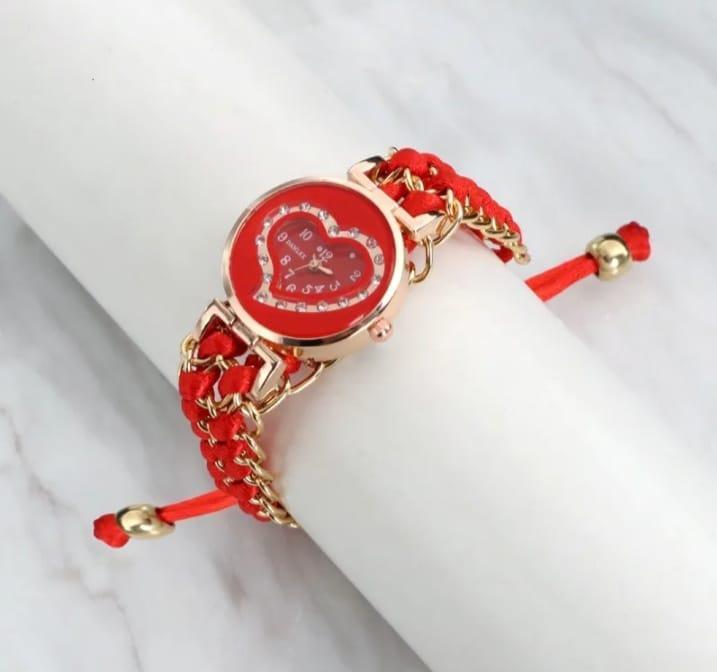 Heart Shaped Quartz Watch for Women with Chain Strap